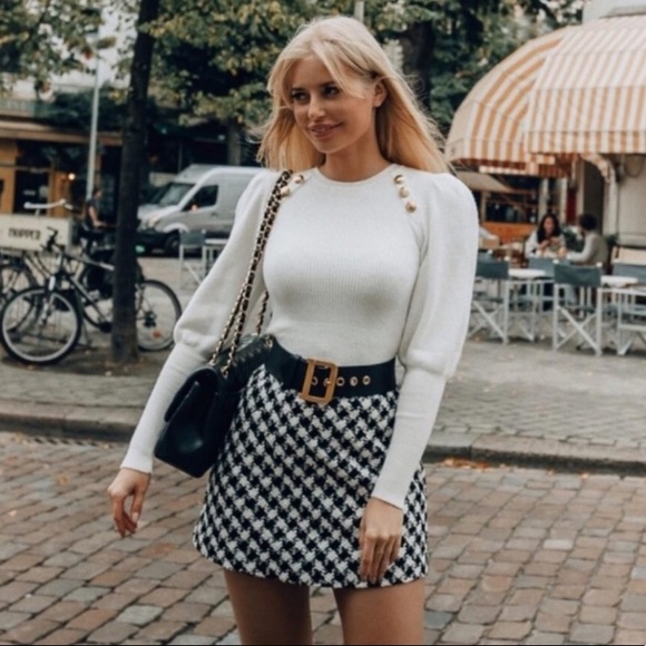 ZARA Puff Sleeve Sweater - Picture 2 of 3